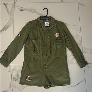 Zara Olive Green Utility Jumpsuit